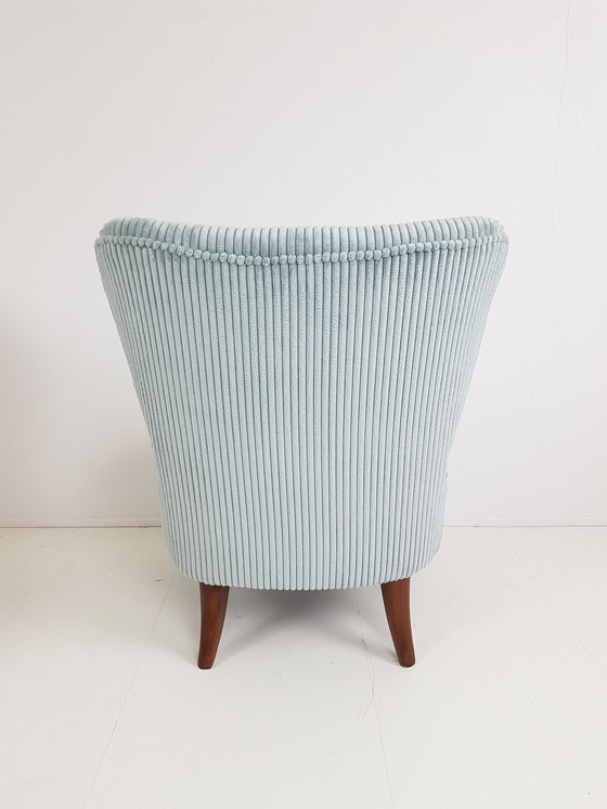 Image 1 of Vintage Artifort Theo Ruth cocktail fauteuil | blauwe rib 