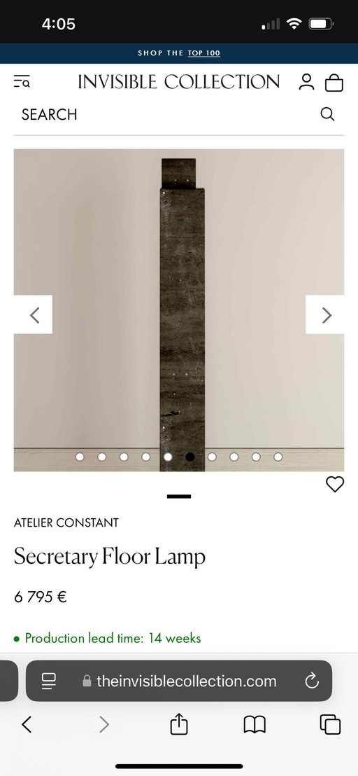 Atelier Constant "De Secretaresse Lamp" In Steen