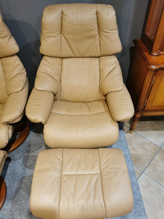 Image 1 of 2x Stressless Mod. Reno relaxfauteuils