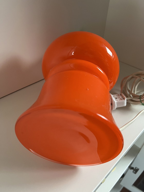 Image 1 of Space Age Glazen Lamp Oranje