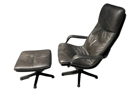 Image 1 of Berg Furniture Denemarken, relaxfauteuil met hocker