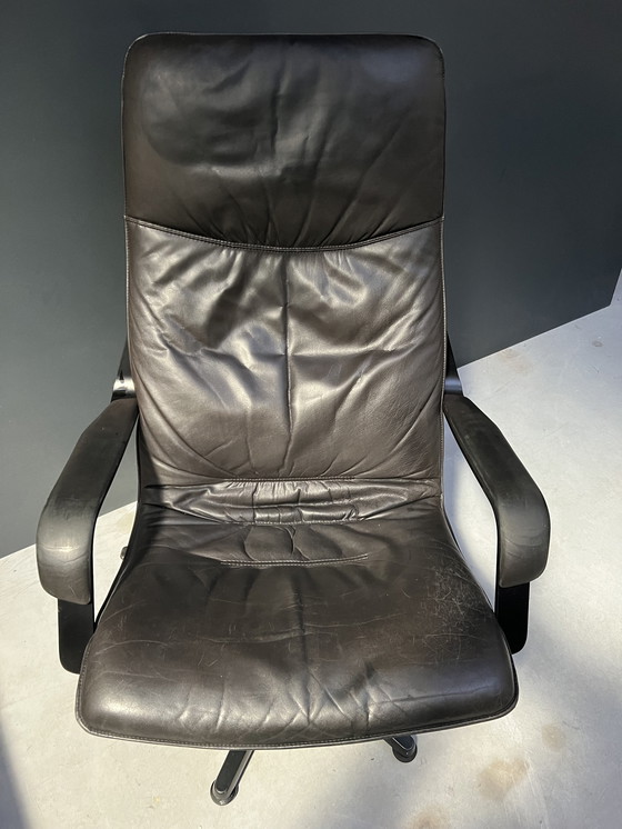 Image 1 of Berg Furniture Denemarken, relaxfauteuil met hocker