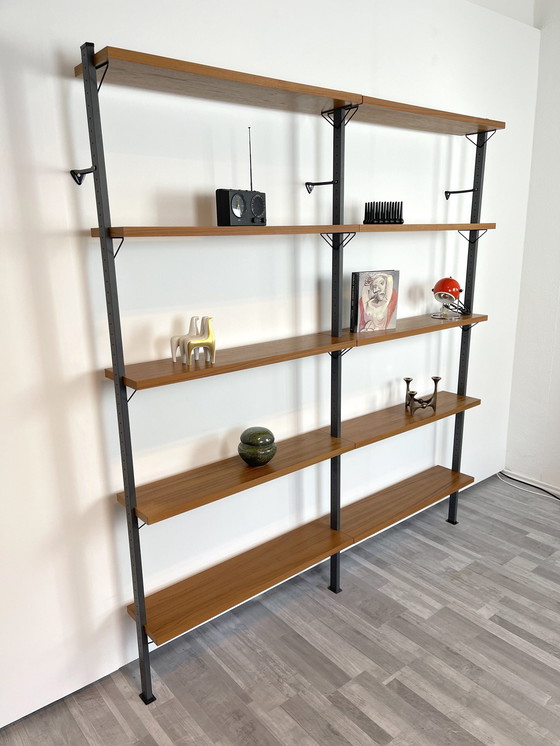 Image 1 of 60s teak rekken systeem Olof Pira Zweden