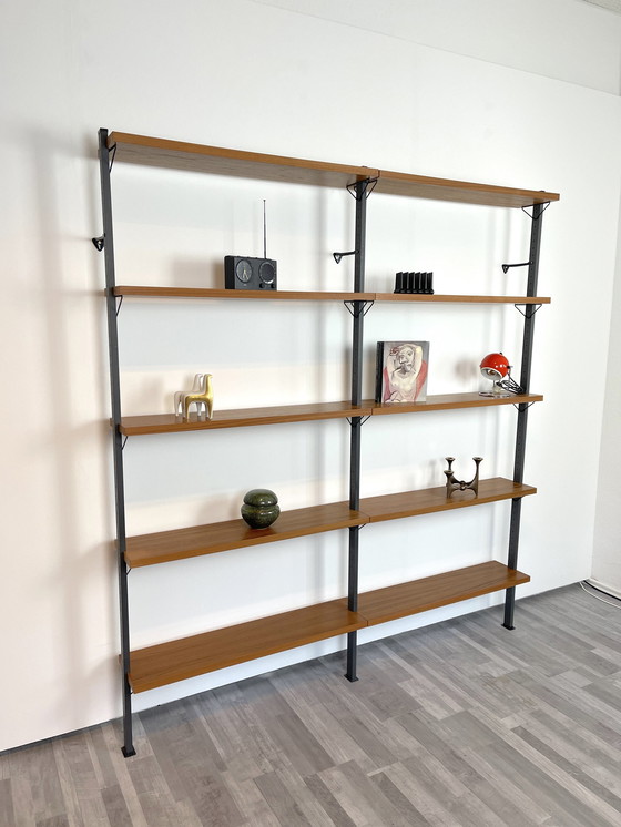 Image 1 of 60s teak rekken systeem Olof Pira Zweden