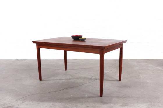 Image 1 of Vintage teakhouten tafel Deens Mid Century ontwerp jaren 50 60