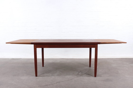 Image 1 of Vintage teakhouten tafel Deens Mid Century ontwerp jaren 50 60