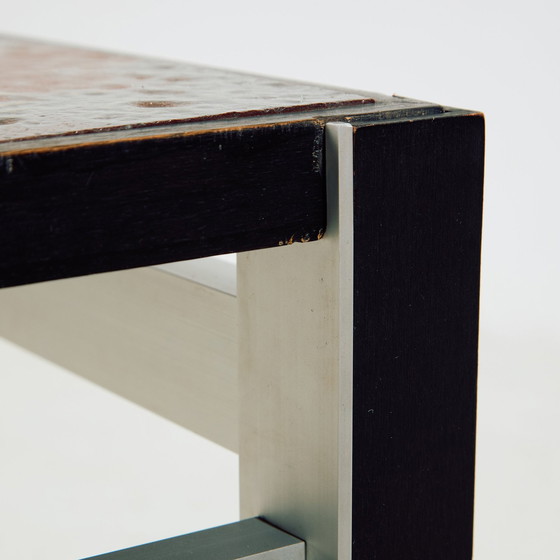 Image 1 of Mk10681 Staal en keramiek salontafel, set van 2