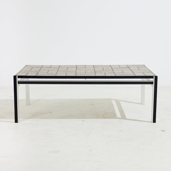 Image 1 of Mk10681 Staal en keramiek salontafel, set van 2