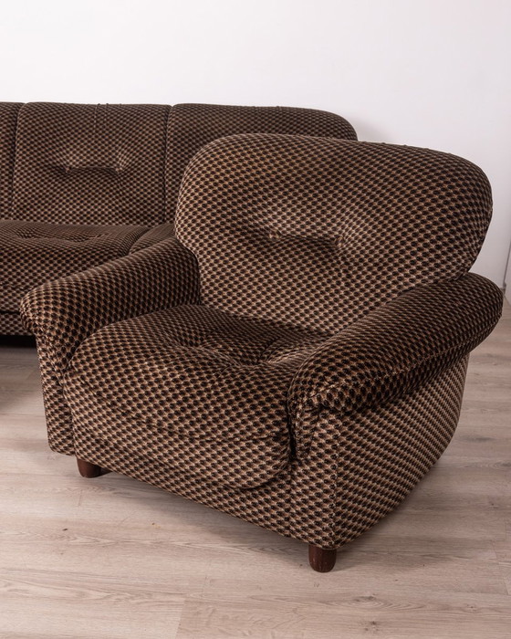 Image 1 of Woonkamer Sofa En Paar Vintage 70S Fauteuils In Italiaans Design Stof