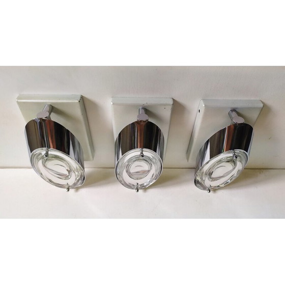Image 1 of Set van 3 vintage wandlampen van Oscar Torlasco voor Stilkronen, 1970