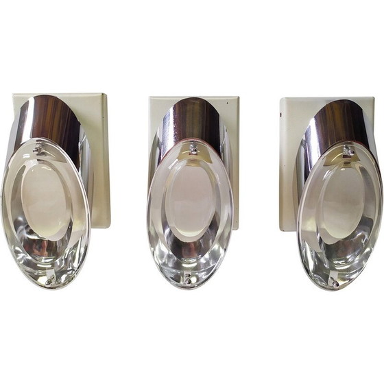 Image 1 of Set van 3 vintage wandlampen van Oscar Torlasco voor Stilkronen, 1970