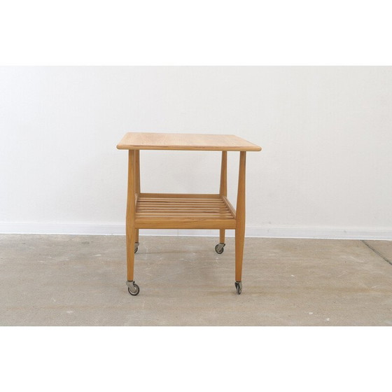 Image 1 of Vintage beukenhouten serveertafel van Krásná Jizba, Tsjecho-Slowakije 1950