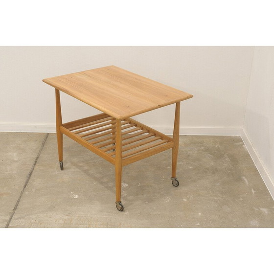 Image 1 of Vintage beukenhouten serveertafel van Krásná Jizba, Tsjecho-Slowakije 1950