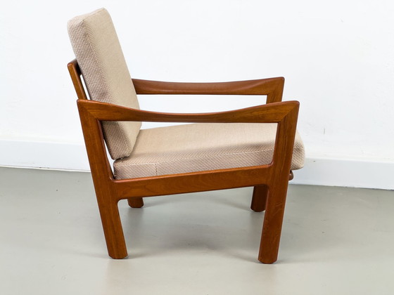 Image 1 of Deense Teakhouten Loungestoel Door Illum Wikkelsø Voor Niels Eilersen, 1960S