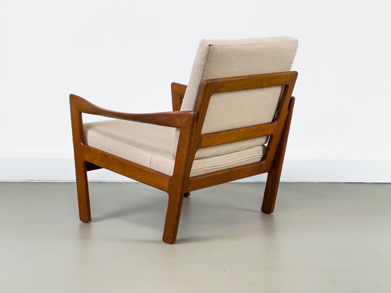 Image 1 of Deense Teakhouten Loungestoel Door Illum Wikkelsø Voor Niels Eilersen, 1960S