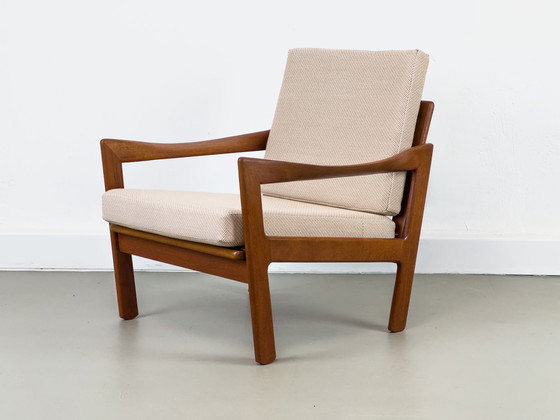 Image 1 of Deense Teakhouten Loungestoel Door Illum Wikkelsø Voor Niels Eilersen, 1960S