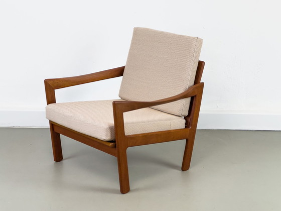 Image 1 of Deense Teakhouten Loungestoel Door Illum Wikkelsø Voor Niels Eilersen, 1960S