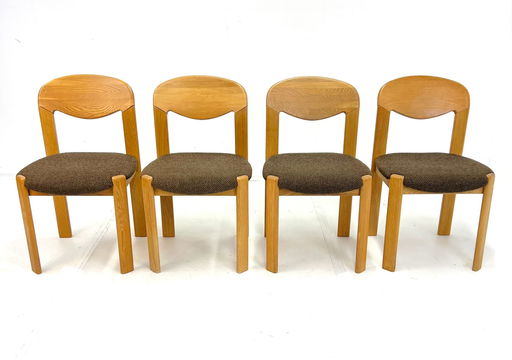 4x Vintage eetkamerstoelen