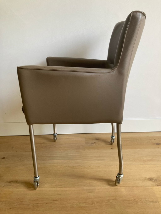 8X Sprak Leren Eetkamerstoelen