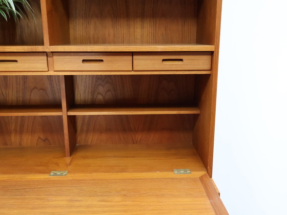 Image 1 of Deense vintage boekenkast secretaire teak