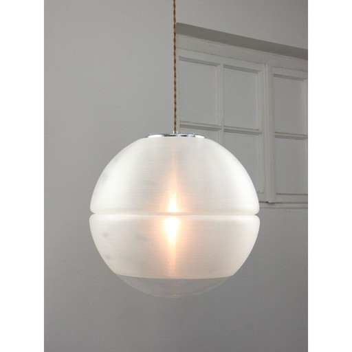 Space Age vintage transparante Sfera hanglamp van Guzzini, 1970