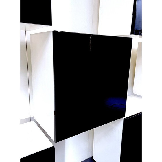 Image 1 of Vintage houten boekenkast van Roberto Monsani voor Acerbis, Italië 1970