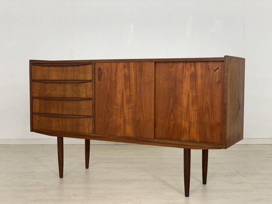 Image 1 of Deens teak dressoir dressoir woonkamer kast tv kast ladekast vintage