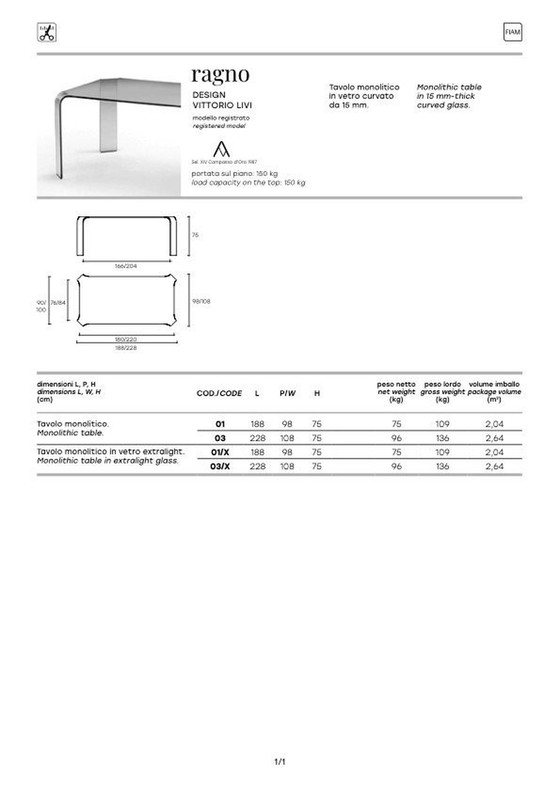 Image 1 of Fiam Italia glazen tafel en armleunstoel