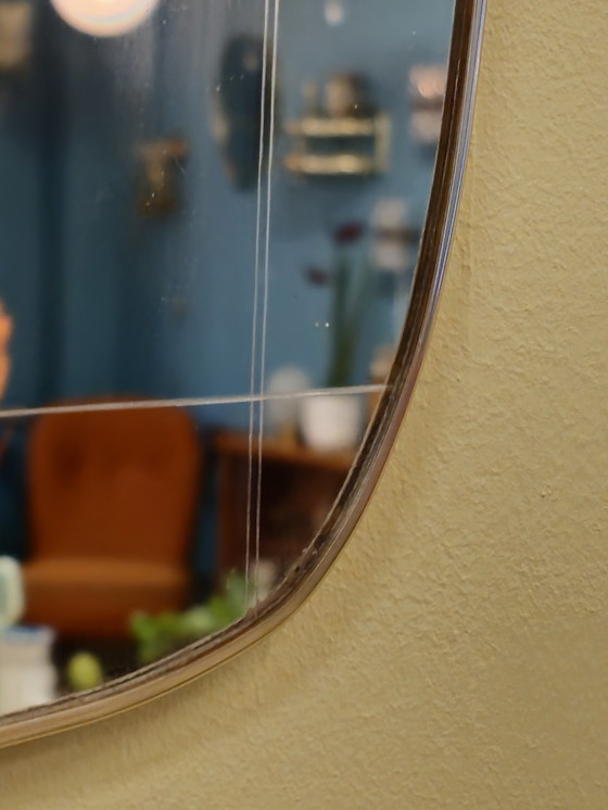 Image 1 of Vintage Wandspiegel Spiegel Mirror Messing Goud