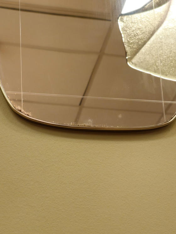 Image 1 of Vintage Wandspiegel Spiegel Mirror Messing Goud
