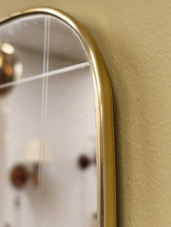 Image 1 of Vintage Wandspiegel Spiegel Mirror Messing Goud
