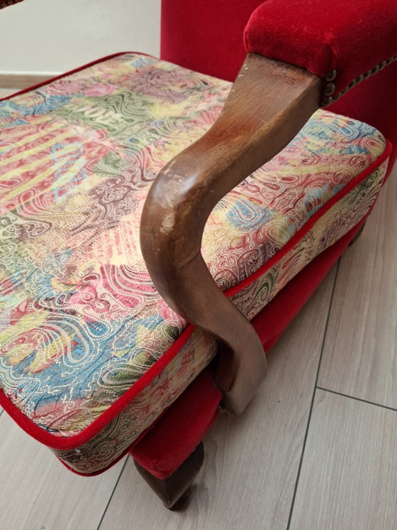 Image 1 of 2x vintage fauteuils - rood