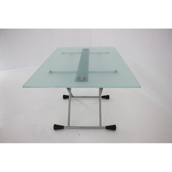 Image 1 of Vintage glazen salontafel van Desalto, Italië 1990