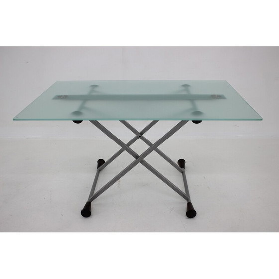 Image 1 of Vintage glazen salontafel van Desalto, Italië 1990