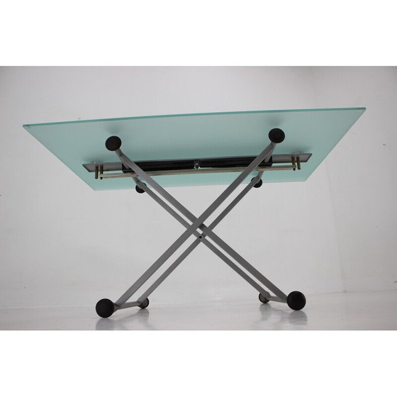 Image 1 of Vintage glazen salontafel van Desalto, Italië 1990