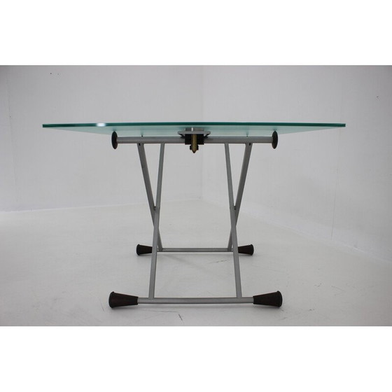 Image 1 of Vintage glazen salontafel van Desalto, Italië 1990