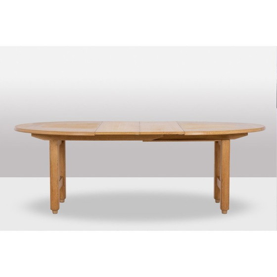 Image 1 of Vintage ovale tafel in naturel eiken van Guillerme et Chambron, Frankrijk 1970