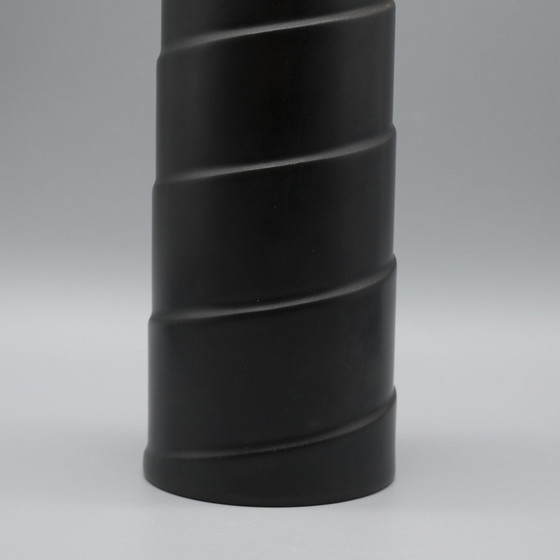 Image 1 of Marcello Morandini & Tapio Wirkkala Rosenthal Matte Porcelaine Noire Duo Vaas