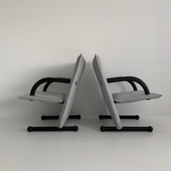 Image 1 of Set van 2 loungestoelen Burkhard Vogtherr voor Arflex T-line, jaren 1980