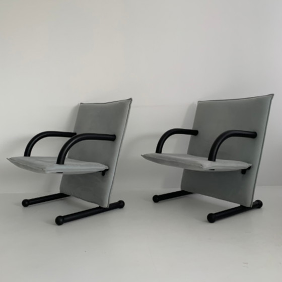 Image 1 of Set van 2 loungestoelen Burkhard Vogtherr voor Arflex T-line, jaren 1980