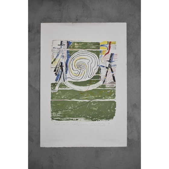 Image 1 of Vintage kleurenlitho door Jörgen Fogelqvist, 1977