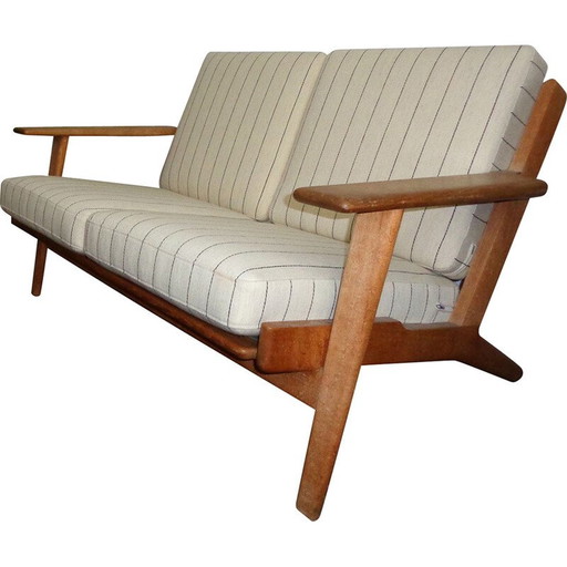 Vintage tweezits Ge-290 bank van Hans J. Wegner voor Getama