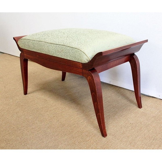 Image 1 of Paar vintage Bridge stoelen en Art Deco kruk, 1940
