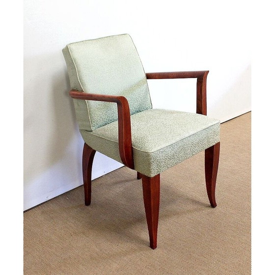 Image 1 of Paar vintage Bridge stoelen en Art Deco kruk, 1940
