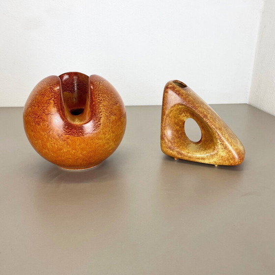 Image 1 of Paar vintage keramische vazen van Bertoncello Ceramics, Italië 1970