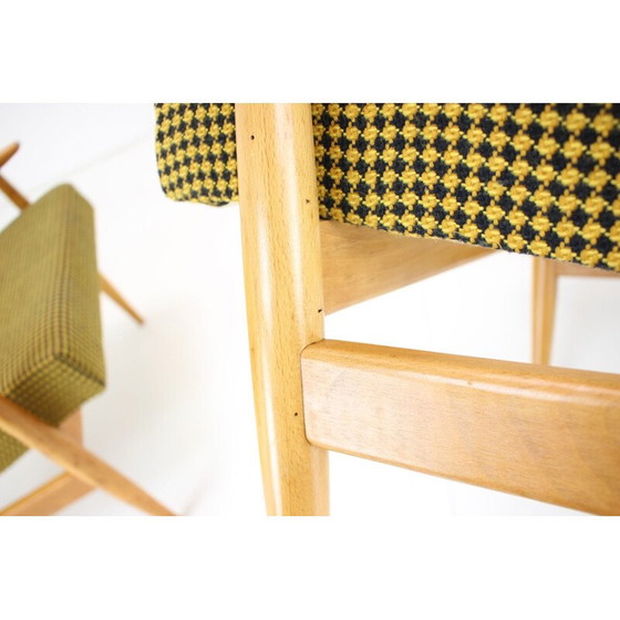 Image 1 of Paar vintage groene fauteuils, Tsjecho-Slowakije 1960