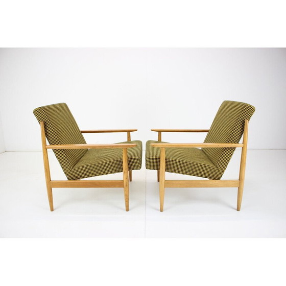 Image 1 of Paar vintage groene fauteuils, Tsjecho-Slowakije 1960