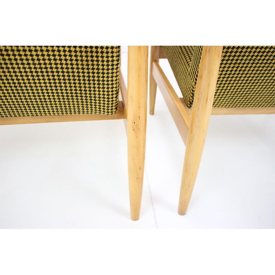 Image 1 of Paar vintage groene fauteuils, Tsjecho-Slowakije 1960