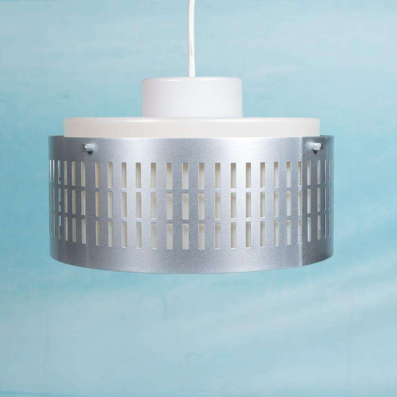 Image 1 of Minimalistische 70s hanglamp aluminium, midmod pendant