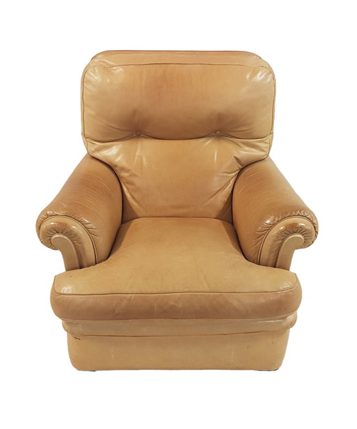 Poltrona Frau fauteuil met voetenbank